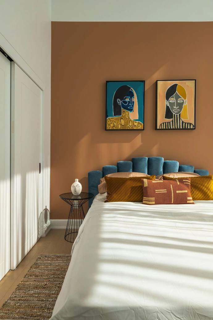 Decorated bedroom by an interior designer